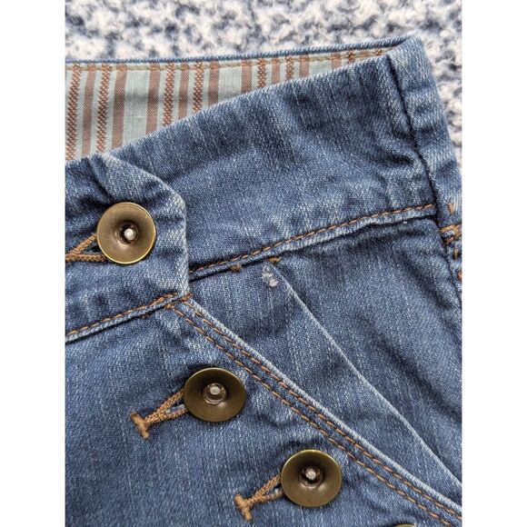 Anthropologie Stephenson Denim Finery Wide Leg Capris Size 28 Boho Y2K Blue - Picture 7 of 12